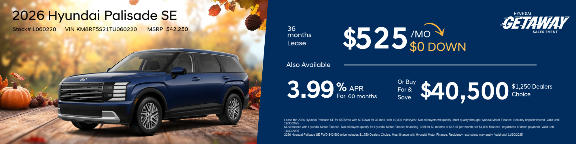 Hyundai Palisade Special Offer