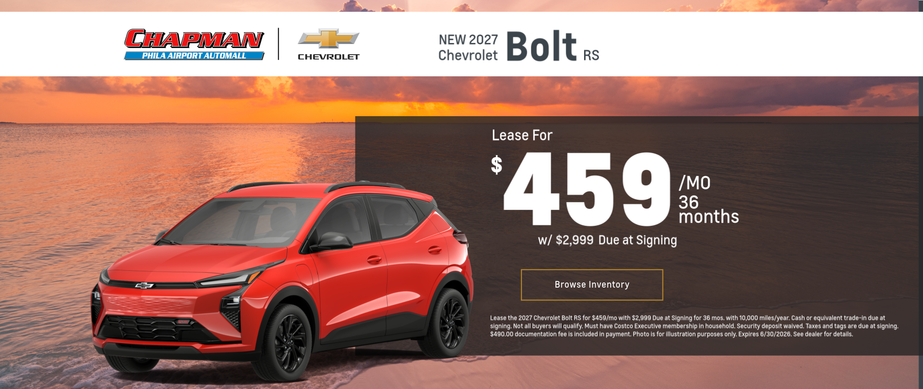 New Chevrolet Bolt Offer