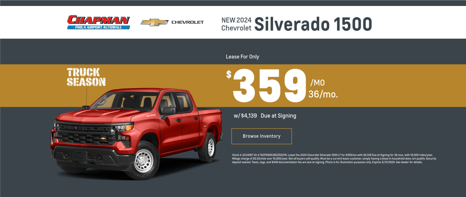 New Chevrolet Silverado 1500 Offer