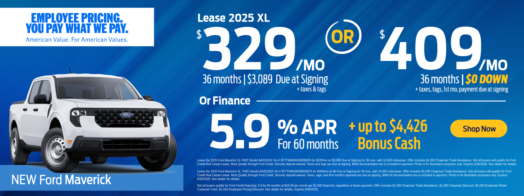 Ford Maverick Offer