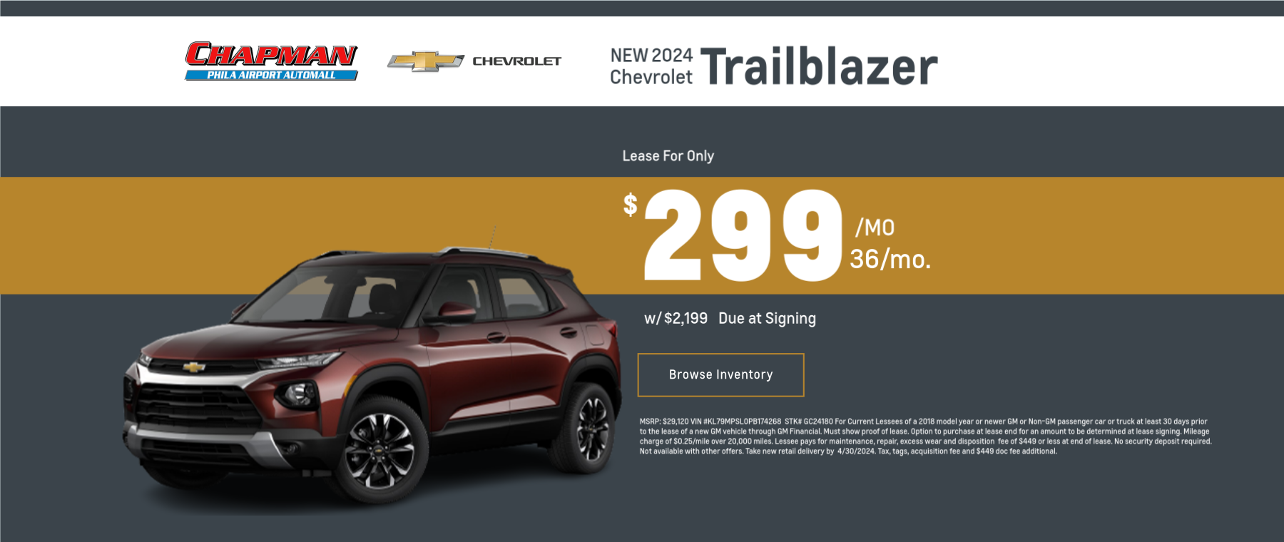 New Chevrolet Trailblazer Offer