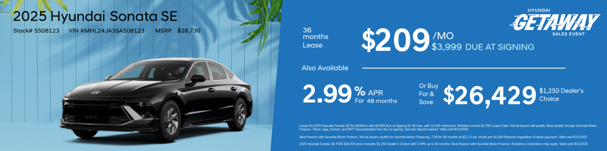 Hyundai Sonata Special Offer