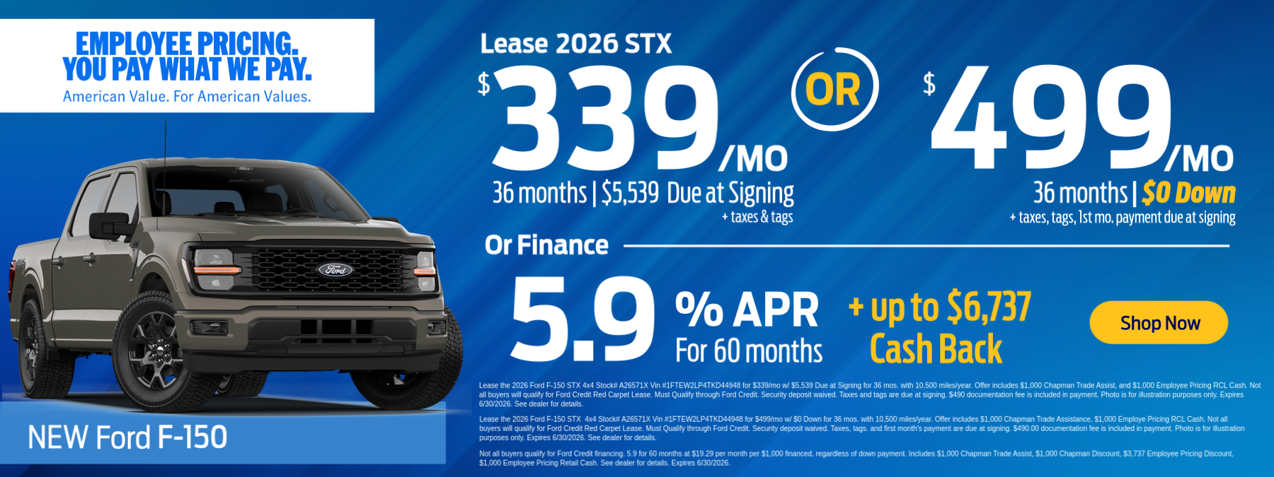 Ford F-150 Offer