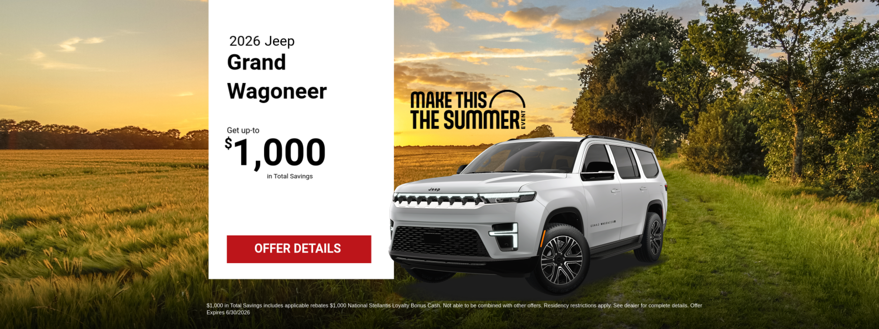 Grand Wagoneer offer