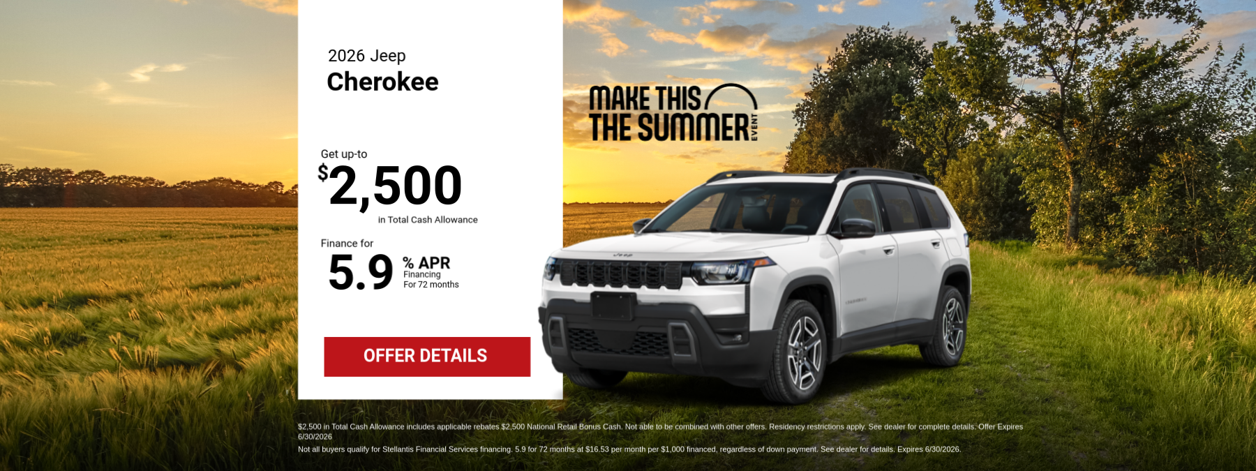 Cherokee offer