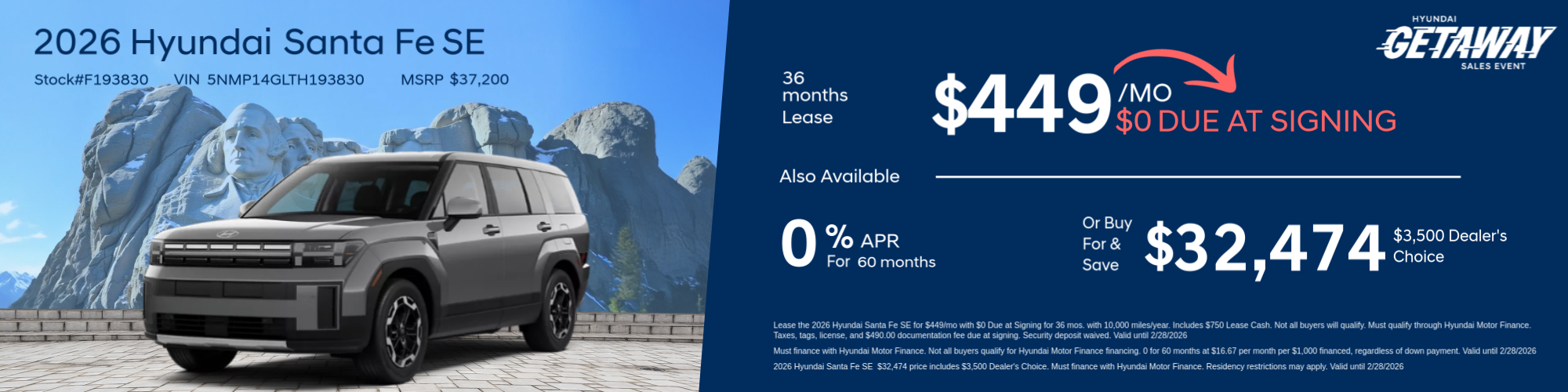 Hyundai Santa Fe Special Offer 2