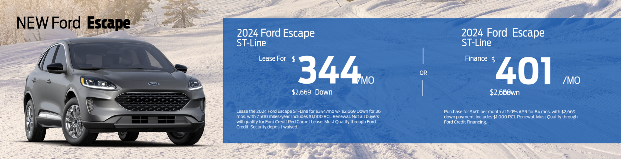 2022 Ford Escape SE. Lease for $433 per month. $3499 due at signing. 2022 Ford Escape SE. Buy it for $31179.