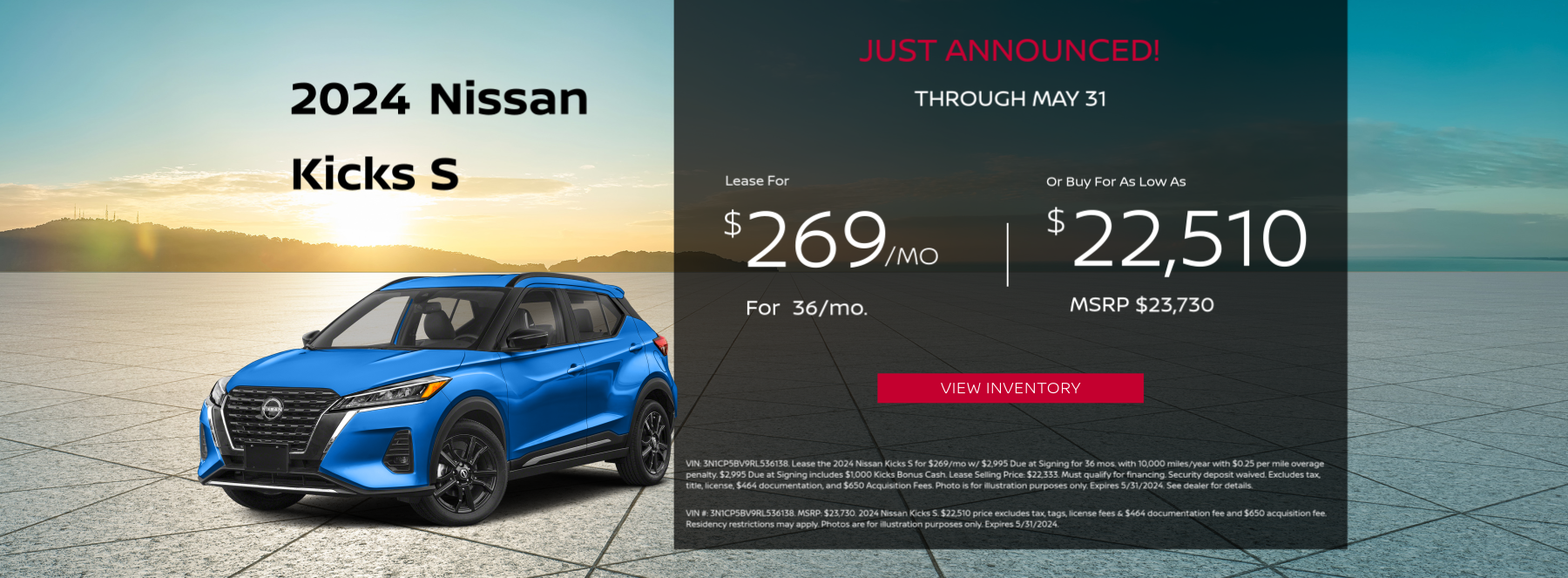 2024 Nissan Kicks Offer