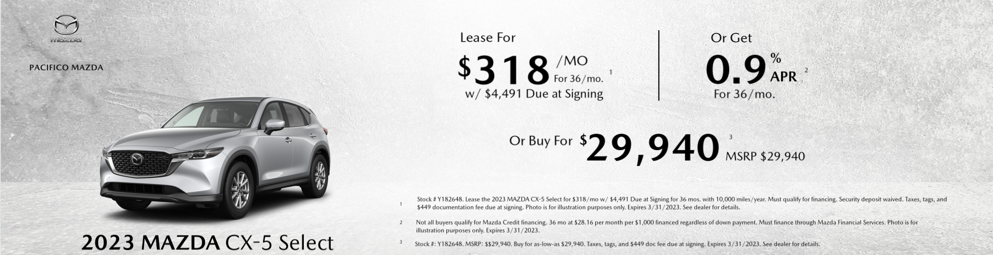 2023 MAZDA CX-5 Select - Y182648