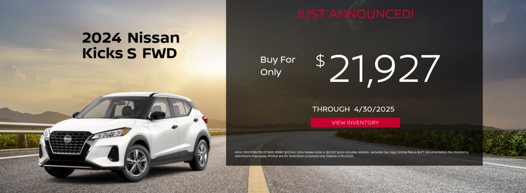 2024 Nissan Kicks Offer
