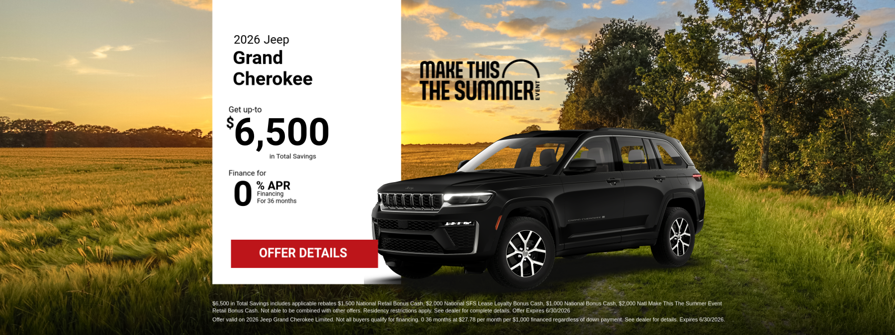 Grand Cherokee offer
