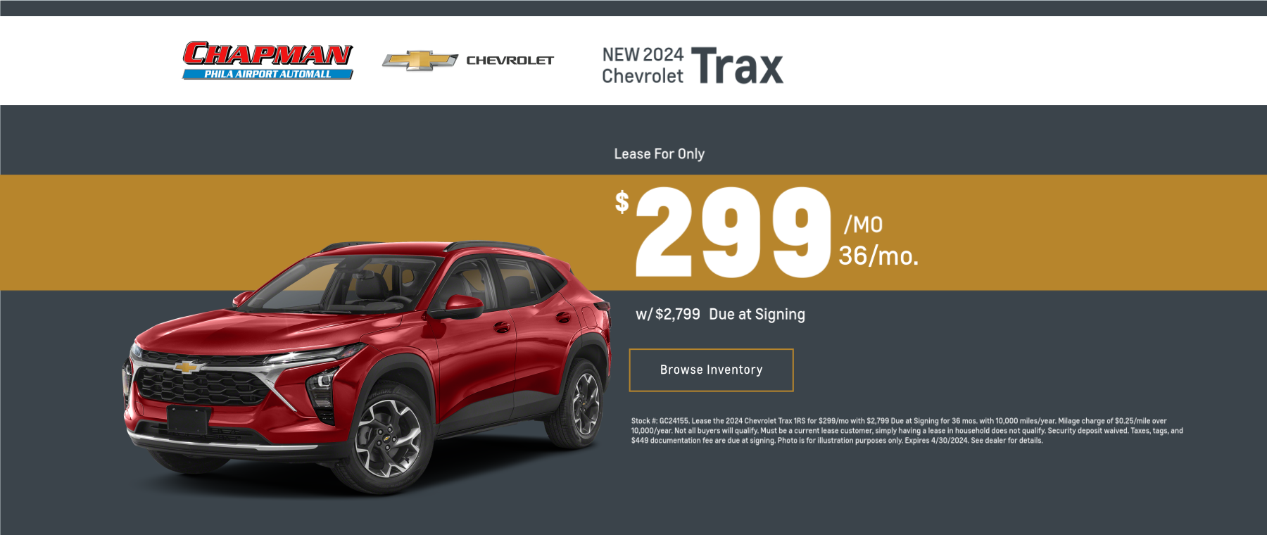 New Chevrolet Trax Offer