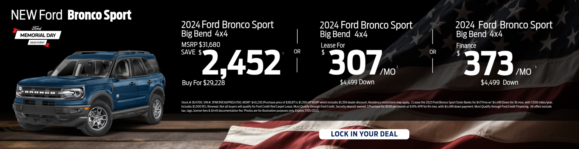 Ford Bronco Sport Special Offer