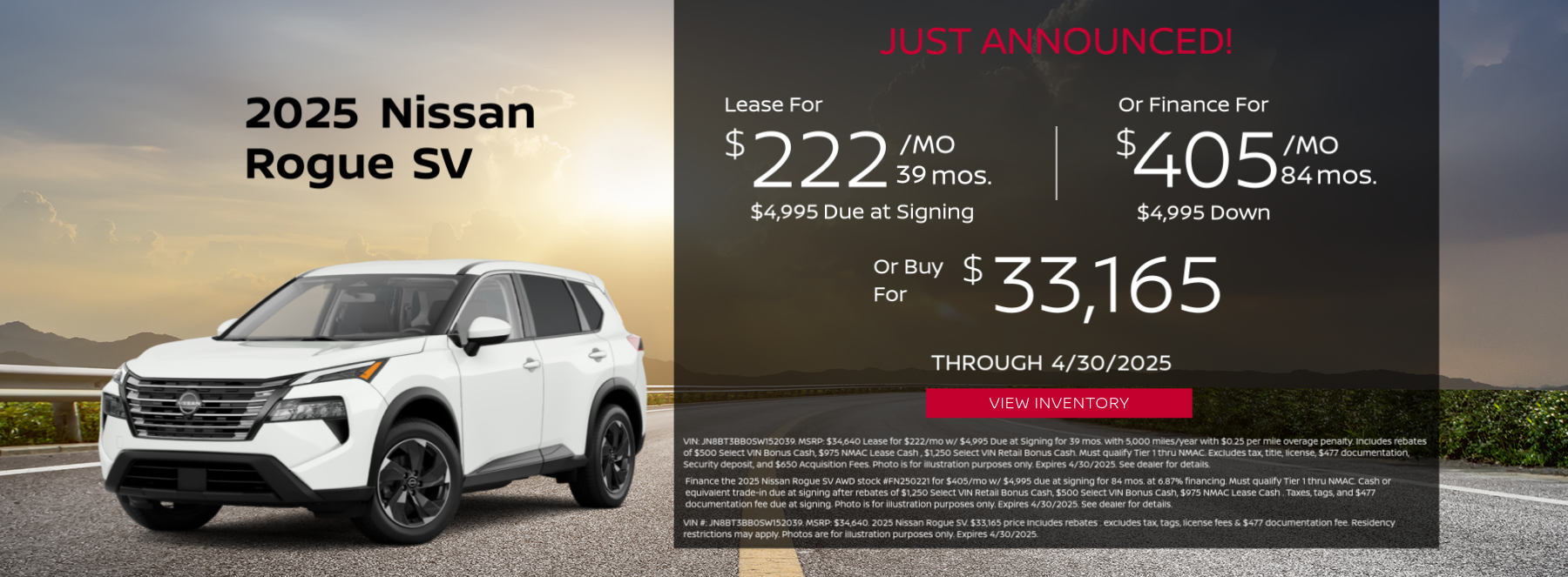 Nissan Rogue Offer